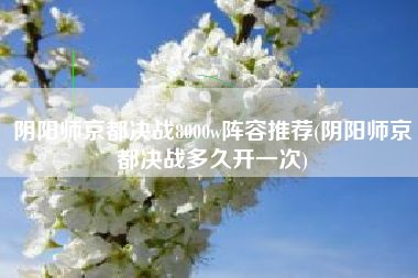 阴阳师京都决战8000w阵容推荐(阴阳师京都决战多久开一次)