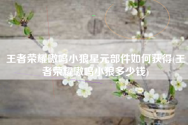王者荣耀嗷呜小狼星元部件如何获得(王者荣耀嗷呜小狼多少钱)