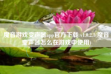 魔音游戏变声器app官方下载 v1.0.2.1(魔音变声器怎么在游戏中使用)