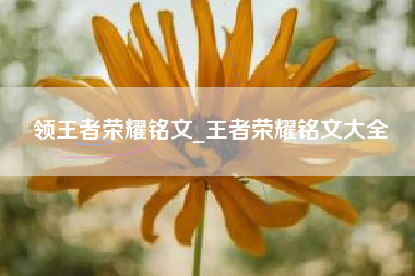 领王者荣耀铭文_王者荣耀铭文大全