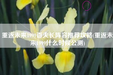 重返未来1999百夫长阵容推荐攻略(重返未来1999什么时候公测)