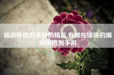 端游移植的手游的精品,有哪些顶级的端游移植到手游