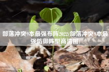 部落冲突9本最强布阵2022(部落冲突9本最强防御阵型高清图)