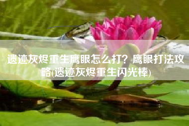 遗迹灰烬重生鹰眼怎么打？鹰眼打法攻略(遗迹灰烬重生闪光棒)