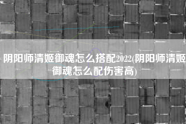 阴阳师清姬御魂怎么搭配2022(阴阳师清姬御魂怎么配伤害高)