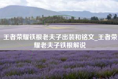 王者荣耀铁根老夫子出装和铭文_王者荣耀老夫子铁根解说