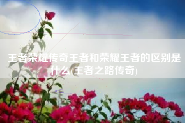 王者荣耀传奇王者和荣耀王者的区别是什么(王者之路传奇)