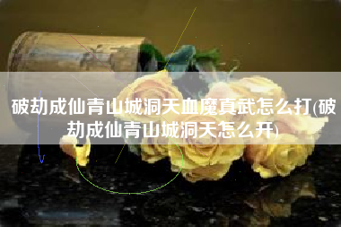 破劫成仙青山城洞天血魔真武怎么打(破劫成仙青山城洞天怎么开)