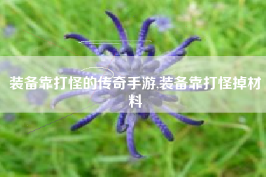 装备靠打怪的传奇手游,装备靠打怪掉材料