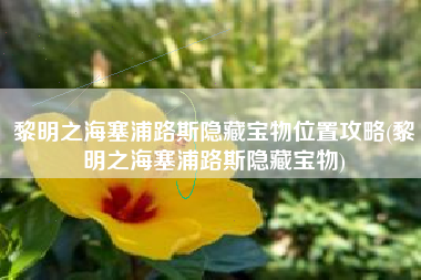 黎明之海塞浦路斯隐藏宝物位置攻略(黎明之海塞浦路斯隐藏宝物)