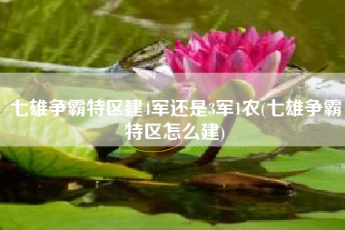 七雄争霸特区建4军还是3军1农(七雄争霸特区怎么建)