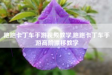 跑跑卡丁车手游视频教学,跑跑卡丁车手游高阶漂移教学