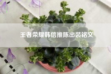 王者荣耀韩信推陈出装铭文