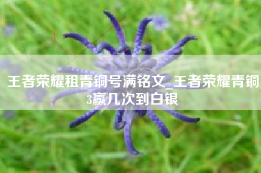 王者荣耀租青铜号满铭文_王者荣耀青铜3赢几次到白银