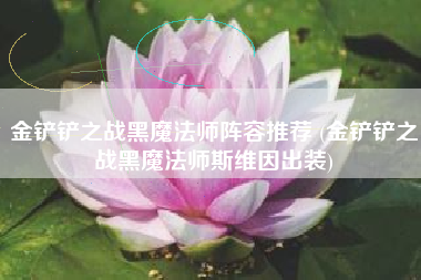金铲铲之战黑魔法师阵容推荐 (金铲铲之战黑魔法师斯维因出装)