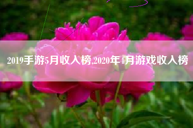 2019手游5月收入榜,2020年4月游戏收入榜