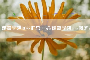 魂器学院BOSS汇总一览(魂器学院boss图鉴)