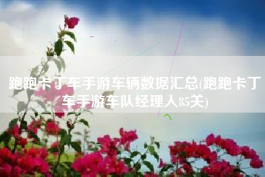 跑跑卡丁车手游车辆数据汇总(跑跑卡丁车手游车队经理人85关)
