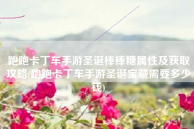 跑跑卡丁车手游圣诞棒棒糖属性及获取攻略(跑跑卡丁车手游圣诞宝藏需要多少钱)