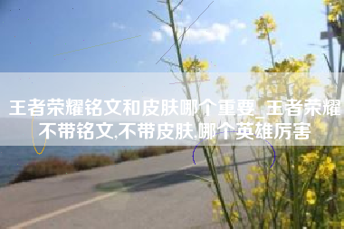 王者荣耀铭文和皮肤哪个重要_王者荣耀不带铭文,不带皮肤,哪个英雄厉害