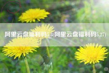 阿里云盘福利码5.3(阿里云盘福利码5.27)