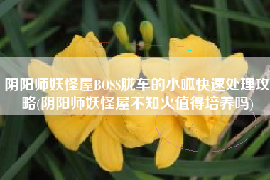 阴阳师妖怪屋BOSS胧车的小呱快速处理攻略(阴阳师妖怪屋不知火值得培养吗)