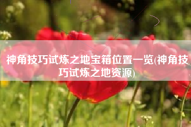 神角技巧试炼之地宝箱位置一览(神角技巧试炼之地资源)