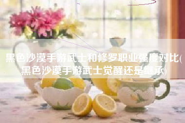 黑色沙漠手游武士和修罗职业强度对比(黑色沙漠手游武士觉醒还是继承)
