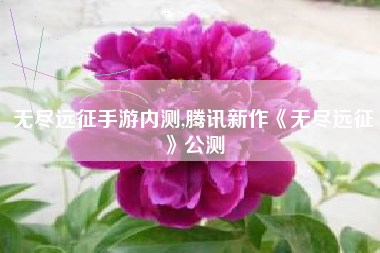 无尽远征手游内测,腾讯新作《无尽远征》公测