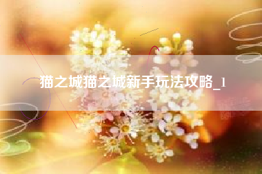 猫之城猫之城新手玩法攻略_1