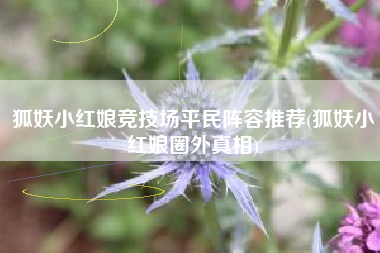 狐妖小红娘竞技场平民阵容推荐(狐妖小红娘圈外真相)