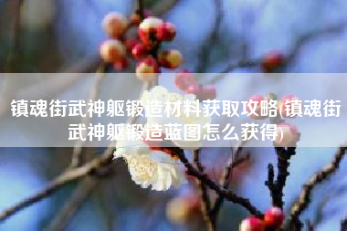 镇魂街武神躯锻造材料获取攻略(镇魂街武神躯锻造蓝图怎么获得)