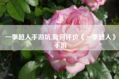 一拳超人手游坑,如何评价《一拳超人》手游
