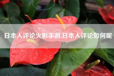 日本人评论火影手游,日本人评论如何呢