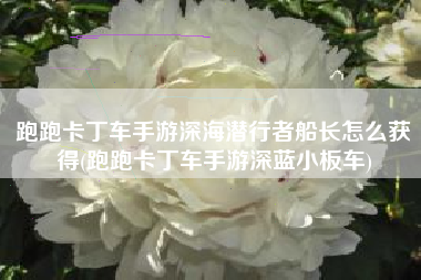 跑跑卡丁车手游深海潜行者船长怎么获得(跑跑卡丁车手游深蓝小板车)