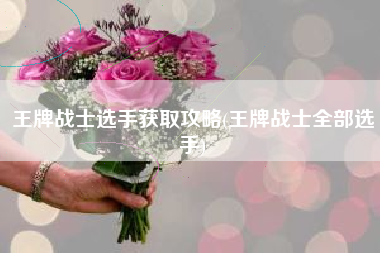 王牌战士选手获取攻略(王牌战士全部选手)