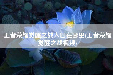 王者荣耀觉醒之战入口在哪里(王者荣耀觉醒之战视频)