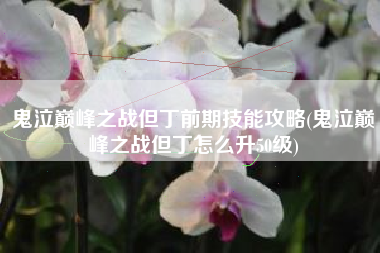 鬼泣巅峰之战但丁前期技能攻略(鬼泣巅峰之战但丁怎么升50级)