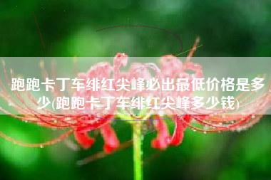 跑跑卡丁车绯红尖峰必出最低价格是多少(跑跑卡丁车绯红尖峰多少钱)