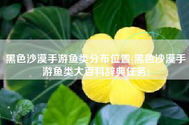 黑色沙漠手游鱼类分布位置(黑色沙漠手游鱼类大百科辞典任务)