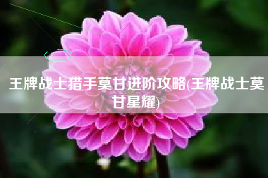 王牌战士猎手莫甘进阶攻略(王牌战士莫甘星耀)