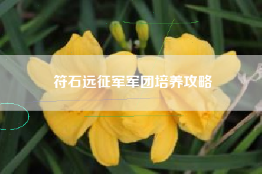 符石远征军军团培养攻略