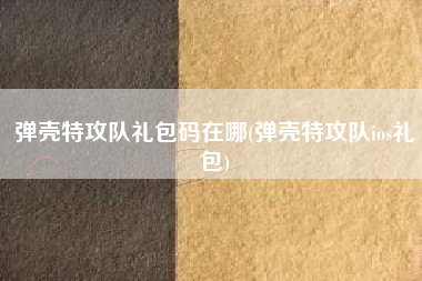 弹壳特攻队礼包码在哪(弹壳特攻队ios礼包)