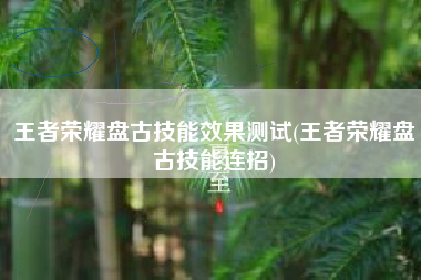 王者荣耀盘古技能效果测试(王者荣耀盘古技能连招)