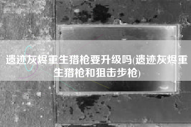 遗迹灰烬重生猎枪要升级吗(遗迹灰烬重生猎枪和狙击步枪)