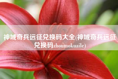 神域奇兵远征兑换码大全(神域奇兵远征兑换码zhoumokuaile)