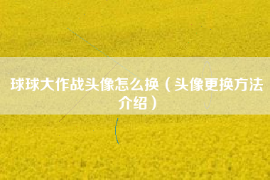 球球大作战头像怎么换（头像更换方法介绍）