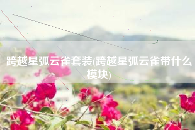 跨越星弧云雀套装(跨越星弧云雀带什么模块)