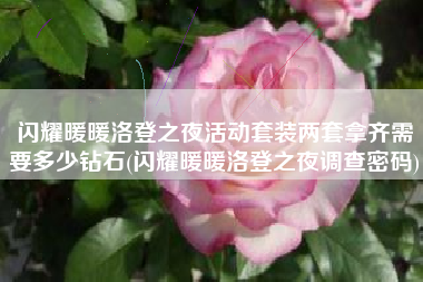 闪耀暖暖洛登之夜活动套装两套拿齐需要多少钻石(闪耀暖暖洛登之夜调查密码)