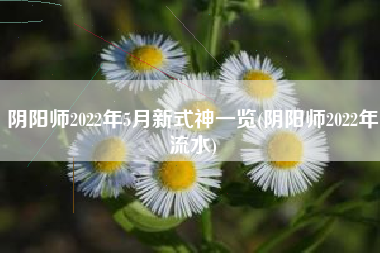 阴阳师2022年5月新式神一览(阴阳师2022年流水)